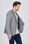 Martinelli Men's Dark Navy Blue Small Patterned Polyviscose Fabric Sports Blazer Jacket - 3