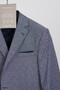 Restore Men's Dark Navy-Grey Lycra Cotton Slim Fit Sports Blazer Jacket (Plus Size - Battal) - 2