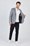Feniks Men's Black-Grey Half-Liner Bag Pocket Cotton Blend Lycra Slimfit Sports Blazer Jacket - 6