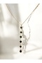 Row Green Stone Steel Y Steel Women's Necklace-Women's Necklace -Women's Necklace -Steel Necklace-Gift Wrapped - 3