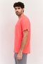 Men Sportswear Fit Short Sleeves Running T-Shirt, Coral - 3
