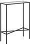 FFD Modern Console Table with Glass Shelves & 1.3cm Thick Metal Frame - Pre-Assembled 3-Tier - 7