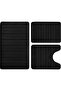 Bathroom Memory Foam Bath Mat Set, 3-Piece Non-Slip Rugs with U-Shaped Toilet Mat, Machine Wa