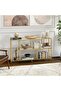 FFD Entryway Console Table for Living Room Narrow Sofa Table with 3-Tier Storage Open Shelve