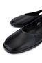 Women's Genuine Leather Black Ballerina Shoes - 3