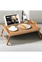 Wooden Bed Tray Table with Folding Legs – Breakfast Serving Tray for Bed or Sofa with Phone - 3