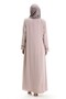 Stone Embroidered Crepe Fabric Ferace - 6
