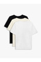 Cotton 3-Piece Short Sleeve Crew Neck Basic T-Shirt Set - 2