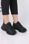 Women's Sports Shoes Stoned Leopard Patterned Orthopedic Sole Black Color - 2
