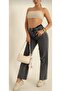 Newmoda////////Women's High Waist Jean Palazzo Pants - 2