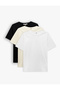 Cotton 3-Piece Short Sleeve Crew Neck Basic T-Shirt Set