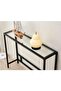 FFD Modern Glass Console Table: Sleek Design, Tempered Glass Top, Metal Frame, Adjustable Feet - 4
