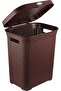 - LAUNDRY BASKET WITH LID - GREY 50 LTR CAPACITY - 2