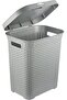 - LAUNDRY BASKET WITH LID - GREY 50 LTR CAPACITY - 4