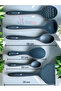 Ivory Heat Resistant Silicone Tongs Colander Ladle Spatula Spoon Set (30-28-22-20 cm) 15 Pieces - 5