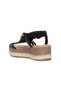 25Y171 Women's Black Platform Thick Padding Sole Orthopedic Floral Stone Summer Daily Sports Sandals - 4
