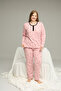 Powder Pattern Curve Large Size Battal Size Cotton Pajamas Suit25240825 - 2