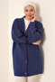 Women's Hijab Long Knitwear Cardigan Navy Blue 1048