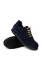 Men's Genuine Suede Navy Blue Casual Shoes - 3
