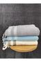 Lora 3-Piece Bath Towel Set – 100X150 cm 100% Cotton, Soft Textured, Knitted Fringe - 3
