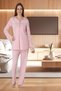 Effortt Maternity Maternity Lace Long Sleeve Pajama Set and Dressing Gown 4084 - 2