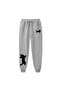 Gray Cute Cat Printed Women's Unisex Sweatpants