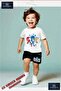 Children's Unisex “Sonic 3-Piece Cut Painted“ Custom Printed Crew Neck T-Shirt - Shorts Set - 2