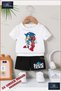 Children's Unisex “Sonic Handing Skateboard“ Custom Printed Crew Neck T-Shirt - Shorts Set