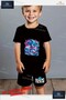 Children's Unisex “Sonic Simsek in the Sonic“ Special Printed Crew Neck T-Shirt - Shorts Set - 2