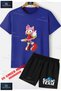 Kids Unisex “Sonic Pink Anime Girl“ Custom Printed Crew Neck T-Shirt - Shorts Set