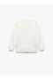 Printed Long Sleeve Crew Neck Oversized Sweatshirt - 2