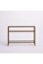 FFD Console Table for Living Room 105x25x75 Cm Metal Console Table with 3 Clear Glass Shelve - 7