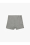 Viscose Blended Heart Buckle Detailed Pleated Shorts Skirt - 2