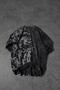 Men's Anthracite Written Side Print Special Washed Fabric Oversize Tshirt - 3