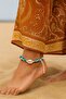 Turquoise Stone Seashell Macrame Bracelet – Handmade Adjustable - 3