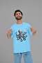 Men/Women Eight Foot Transfer Printed Round Neck Short Sleeve T-Shirt