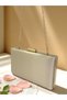 Skin Nude Satin Color Gold Detailed Stone Handle Evening Dress Bag Evening Bag Engagement Wedding Bag - 7