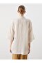 Oversized Muslin Women's Kimono with Shawl Collar Texture - 4