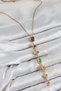 Brass Colored Zircon Stone Model Gold Color Women's Y Necklace - Ebj250802W37092 - 2