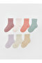 Rmz Gi̇yi̇m Farkiyla Embroidered Baby Girl Socks 7-Pack