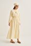 Women's Organic Cotton Lace-Up Dress Butter - 3