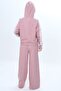 Girls' Sports Tracksuit Set – Oversize, 100% Cotton, 2 Threads, Hooded & Pockets-308 - 8