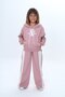 Girls' Sports Tracksuit Set – Oversize, 100% Cotton, 2 Threads, Hooded & Pockets-308 - 2