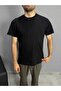 Bisiklet Yaka Siyah Basic T-Shirt