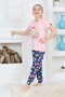 Girls' 100% Natural Cotton Short Sleeve Quality Pajama Set - 5