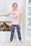 Girls' 100% Natural Cotton Short Sleeve Quality Pajama Set - 4