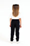 Girls' Drawstring Waist School Camisole Pants Black G2025-2 - 4