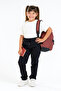 Girls' Drawstring Waist School Camisole Pants Black G2025-2 - 3
