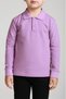 Children's Lilac Long Sleeve Lacoste Polo Neck School T-Shirt - 3