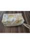 Yellow Feather Patterned Makeup Bag - 6